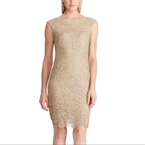 NWT Lauren Ralph Lauren Women's Lace Sheath Dress